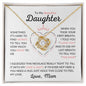 To My Beautiful Daughter - Love Knot Necklace - Love, Mom