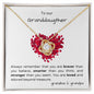 To our Granddaughter - Love Knot Necklace - grandma and grandpa