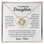 To My Beautiful Daughter - Love Knot Necklace - Love, Mom