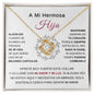 A Mi Hermosa Hija - Love Knot Necklace - Mi Amor y Mi Luz