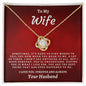 To My Wife - Love Knot Necklace - Your Husband