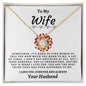 To My Wife - Love Knot Necklace - Your Husband