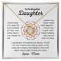 To My Beautiful Daughter - Love Knot Necklace - Love, Mom