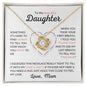 To my Beautiful Daughter - Love Knot Necklace - Love Mom