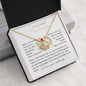 To my radiant Soulmate - Love Knot Necklace - I love you endlessly