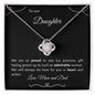 To our Daughter - Love Knot Necklace - love Mom and Dad