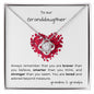 To our Granddaughter - Love Knot Necklace - grandma and grandpa