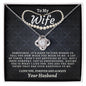 To My Wife - Love Knot Necklace - Your Husband