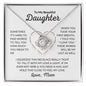 To My Beautiful Daughter - Love Knot Necklace - Love, Mom