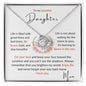 To my Daughter - Love Knot Necklace - Mom