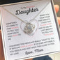 To my Beautiful Daughter - Love Knot Necklace - Love Mom