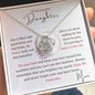 To my Daughter - Love Knot Necklace - Mom
