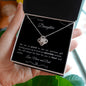 To our Daughter - Love Knot Necklace - love Mom and Dad