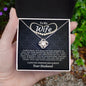 To My Wife - Love Knot Necklace - Your Husband