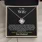 To My Wife - Love Knot Necklace - Your Husband