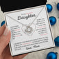 To my Beautiful Daughter - Love Knot Necklace - Love Mom