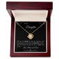 To our Daughter - Love Knot Necklace - love Mom and Dad