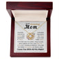To My Amazing Mom - Love Knot Necklace - I Love You With All My Might!