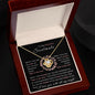 To My Beautiful Soulmate -Love Knot Necklace-I love you with all my might