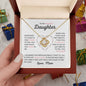 To my Beautiful Daughter - Love Knot Necklace - Love Mom
