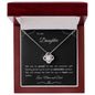 To our Daughter - Love Knot Necklace - love Mom and Dad