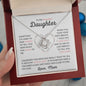 To my Beautiful Daughter - Love Knot Necklace - Love Mom