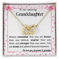 To our Granddaughter - Interlocking Hearts Necklace - love grandma & grandpa