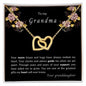 To my Grandma - Interlocking Hearts Necklace - your granddaughter