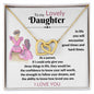 To my Lovely Daughter - Interlocking Hearts Necklace - I Love You