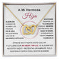 A Mi Hermosa Hija - Interlocking Hearts necklace - Mi Amor Y Mi Luz