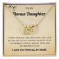 To My Bonus Daughter - Interlocking Hearts Necklace
