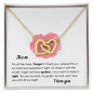 Mom - Interlocking Hearts Necklace - I love you