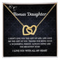 To My Bonus Daughter - Interlocking Hearts Necklace