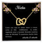 Nieta - Interlocking Hearts Necklace - abuela y abuelo