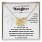 To my Lovely Daughter - Interlocking Hearts Necklace - I Love You