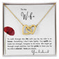 To my Wife - Interlocking Hearts Necklace - your husband