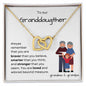 To our Granddaughter - Interlocking Hearts Necklace - Grandma & Grandpa