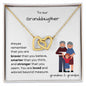 To our Granddaughter - Interlocking Hearts Necklace - grandma and grandpa