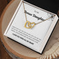 To My Bonus Daughter - Interlocking Hearts Necklace
