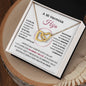 A Mi Hermosa Hija - Interlocking Hearts necklace - Mi Amor Y Mi Luz