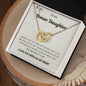 To my Bonus Daughter - Interlocking Hearts Necklace