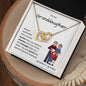 To our Granddaughter - Interlocking Hearts Necklace - Grandma & Grandpa