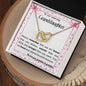 To our Granddaughter - Interlocking Hearts Necklace - love grandma & grandpa