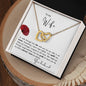 To my Wife - Interlocking Hearts Necklace - your husband