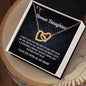 To My Bonus Daughter - Interlocking Hearts Necklace