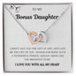 To My Bonus Daughter - Interlocking Hearts Necklace