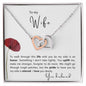 To my Wife - Interlocking Hearts Necklace - your husband