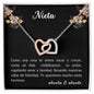 Nieta - Interlocking Hearts Necklace - abuela y abuelo