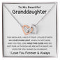 To my Beautiful Granddaughter - Interlocking Hearts Necklace - I Love You Forever & Always