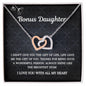 To My Bonus Daughter - Interlocking Hearts Necklace